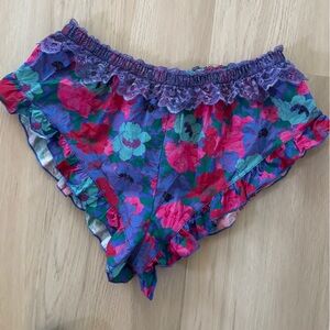 Intimately Free People Golden Slumbers Shorts lace and ruffles floral sleep s